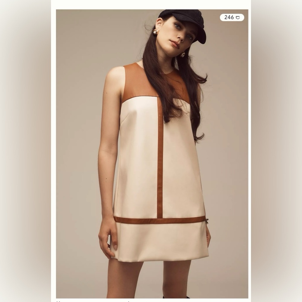 By Anthropologie Faux Leather Shift Dress (SOLD OUT ONLINE)